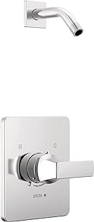 Delta Faucet Velum 14 Series Single-Function Chrome Shower Valve Trim Kit, Shower Handle, Delta Shower Trim Kit, Chrome T14237-LHD (Shower Head and Valve Not Included)