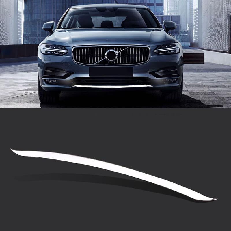 for Volvo S90 2017-2019 Front Bumper Lid Molding Cover Trim Stainless Steel Car Accessories 1pc