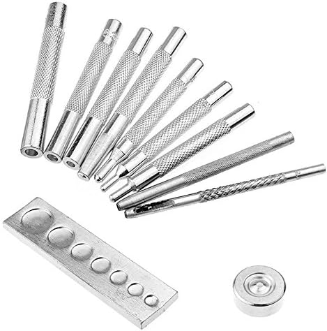 Die Punch Hole Snap Rivert Setter Base Set For Leather Hole Punch Buttons Tools
