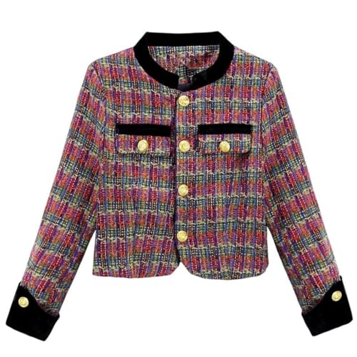 Veste structurée patchwork au motif patchwork de carreaux moderne