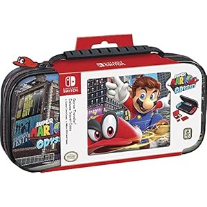 Officially Licensed Nintendo Switch Super Mario Odyssey Carrying Case – Protective Deluxe Travel Case with Adjustable Viewing Stand - Game Case Included