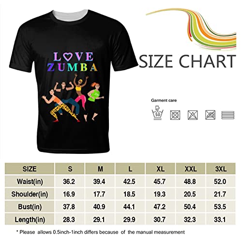 I Love Zumba Unisex 3D Print Couple Double-Sided Short Sleeve Women Men Crew Neck Tee Neck Shirts Leisure Sports #TOP3