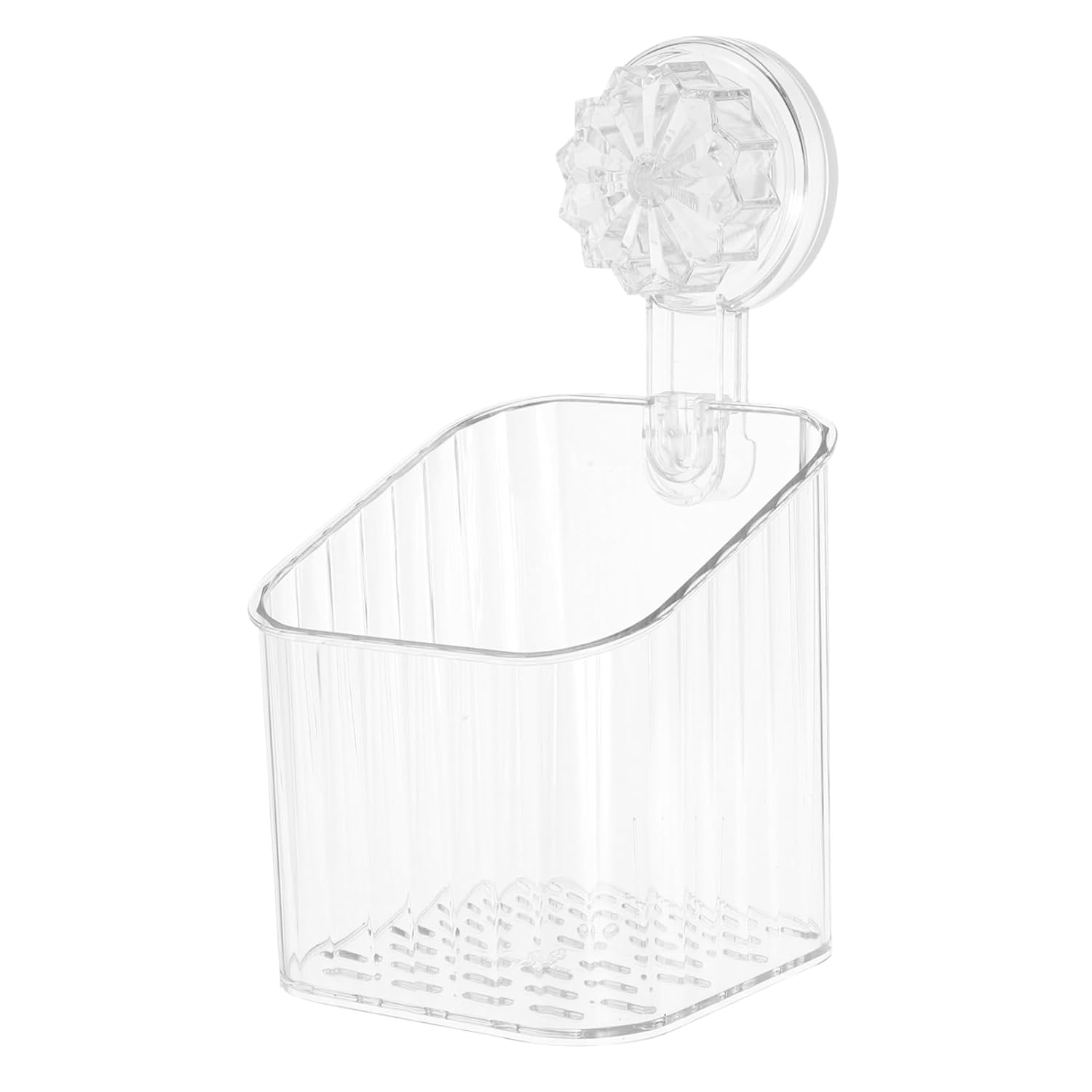 VOSAREA Storage Box Wall Mounted Suction Cup Storage Toothpaste Holder Bathroom Storage Organizer Corner Shower Clear Toothbrush Holder