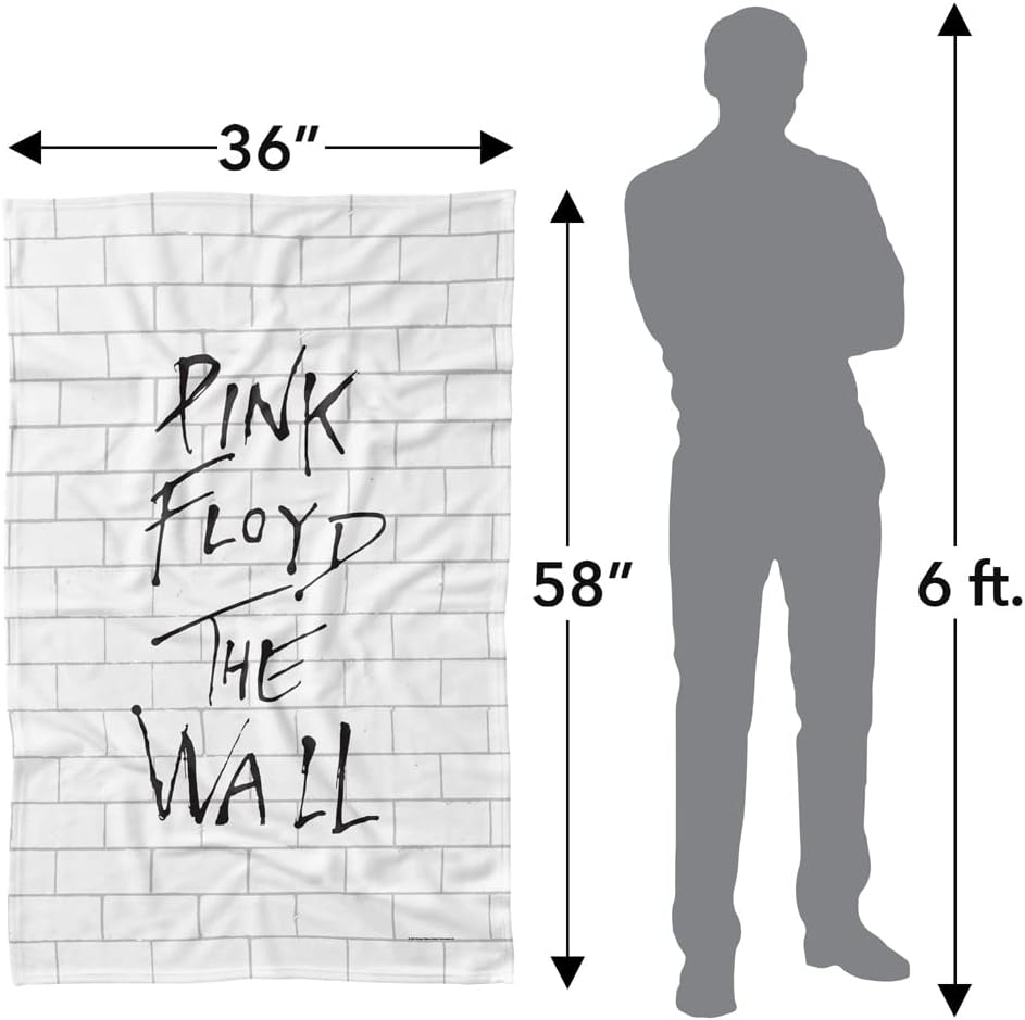 LOGOVISION Pink Floyd Blanket, 36"x58", The Wall Album Cover, Fleece Blanket