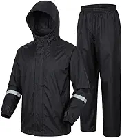 Capa De Chuva Motoqueiro Conjunto Calca Jaqueta Pvc Resistente Reflexivo Capuz Viagem Trabalho 1 Unidade P M G GG EG