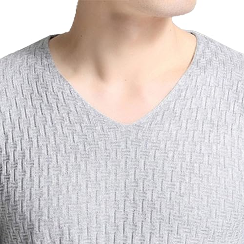 Pull décontracté homme à col en V côtelé idéal pour l'automne