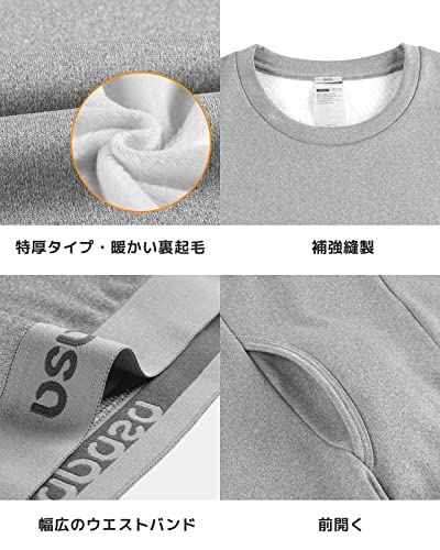 [LAPASA] (ラパサ) あったかインナー インナーシャツ 長ズボ