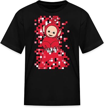 Teletubbies Po in a Cool Pixel and Drip Design Kids T-Shirt
