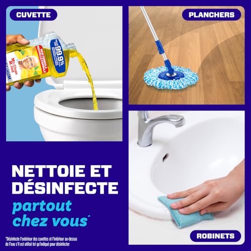 Mr. Clean Antibacterial All Purpose Cleaner, Floor Cleaner for Mopping Home, Mop Soap, Bathroom, & Kitchen, Cleaning Liquid for Mop & Bucket, Cleaning Supplies, Multi-Surface Dilutable, Lemon, 1.21L by Mr Clean - Used condition - Image 9