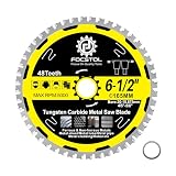 FOCSTOL Lame Scie Circulaire Métal 165mm x 20mm x 15,875mm - Disque Coupe pour Métal 48 Dents pour Acier Inoxydable Ferreux Tube D'acier