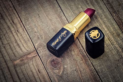 Essence Of Argan Moisturizing Deep Red Lipstick - Enriched With 100% Pure Organ Argan Oil, Shea Butter - Voluptuous Sexy Lips - Sunscreen, Hydration & Nourishing - Long Lasting Lip Balm - Cabernet #TOP3