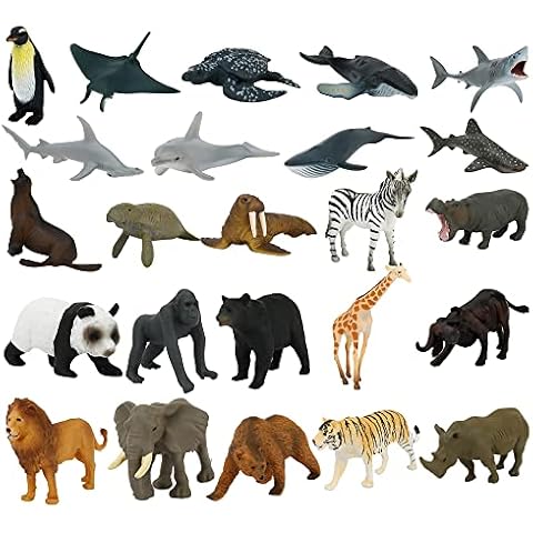 Advent Calendar 2022 for Boys Girls,24 Pcs Jungle Animals Wildlife with Sea Animals Christmas Stocking Stuffers for Stocking Stuffers,Goody Bag Fillers,24 Days Countdown Calendars Animal Toys for Kids Cover