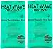 HEAT WAVE Instant Reusable Heat Packs - 2 Medium (5x9"), Reusable Heat Pack for Muscle Aches, Back Pain, Pain Relief, Click Heat - Premium Medical Grade - Made in USA