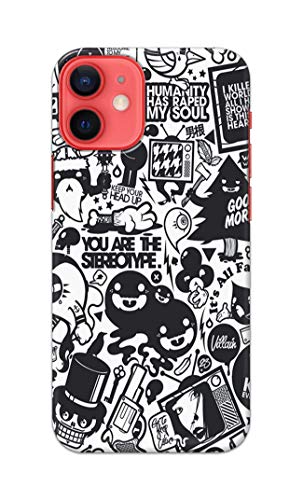 Image of Printed Hard Back Cover Case for Apple iPhone 12 | iPhone 12 Pro Back Cover (Mixed Cartoon) -702
