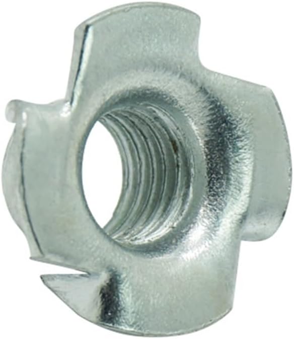 CHATROOM 20pcs M4 M5 M6 M8 M10 M12 Zinc Plated Four Claws Nut Speaker Nut T-nut Blind Pronged Inser Tee Nut Furniture Hardware (Size : M10 20PCS)