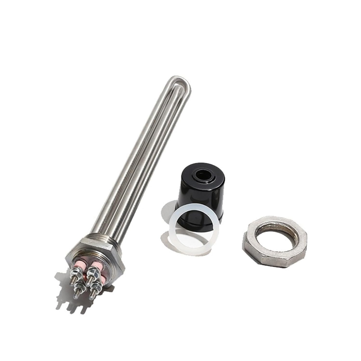 DN25 32MM G1 Inch Thread Heating Element 120V 220V Resistance Heater 1500W2500W3500W4500W5500W with Cup 1Pcs(with All accesories,220V_5500W 330MM)