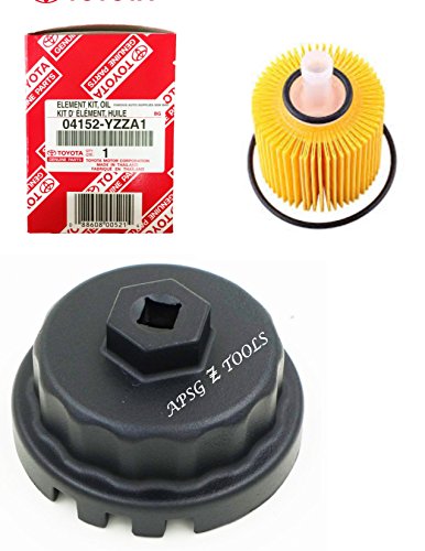 Genuine Oil Filter + Wrench Aspg Ztool Premium | For 2.5 2.7, 3.5 Engines - Perfect For Select .C/Amry.r/Av4.H/Ighlander.s/Ienna And More - Fits 64Mm Cartridge Style Oil Filter Housings #TOP6