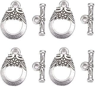 20 Sets Toggle Clasp Alloy Tibetan Jewelry Clasp End Clasp for Bracelet Necklace Jewelry Making
