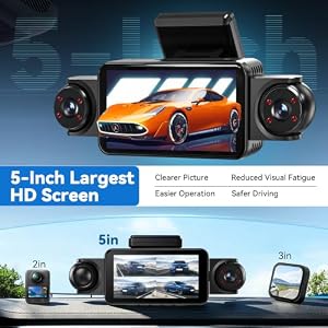 5'' Extra Large 4K Dash Cam Front Rear Left Right, 360° 4 Channel Dash Cam — photo 4 of 6