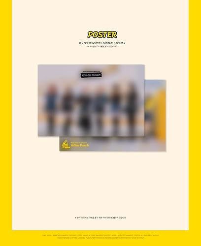 Miniatura 6 de Dreamus Woollim Rocket Punch Yellow PUNCH (4 Mini) K-POP Bolsa de álbum+CD+folleto+pegatina (solo CD, sin póster), 8.661x10.630x0.433 in