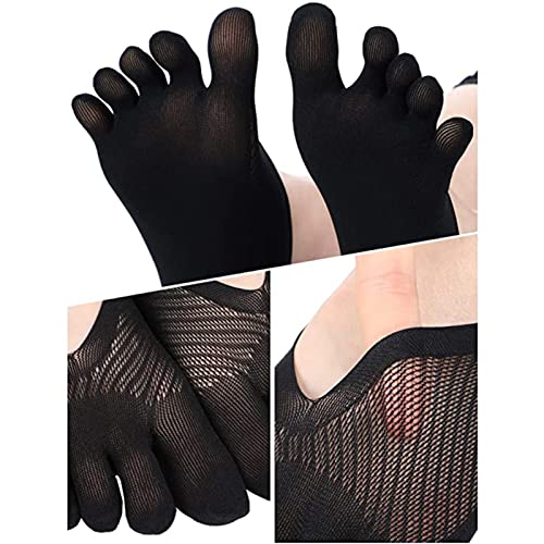 Meeyeet Orthopedic Toe Compression Socks, Women Toe Socks No Show, Full Five Finger Socks Low-Cut Liner Socks (6 Pairs) #TOP2