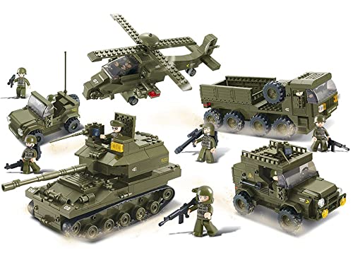 Sluban Zestaw II sił lądowych (996 elementów) [M38-B0311], zestaw do gry, klocki zaciskowe, żołnierze, z figurką do gry, Army, SL95137
