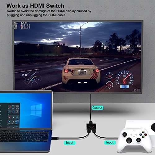 HDMI Switch 4K, BENFEI Bidirectional HDMI Splitter 2 In 1 Out/1 In 2 Out, Supports 4K 3D HD 1080P Compatible for Firestick, Xbox PS4 Roku HDTV