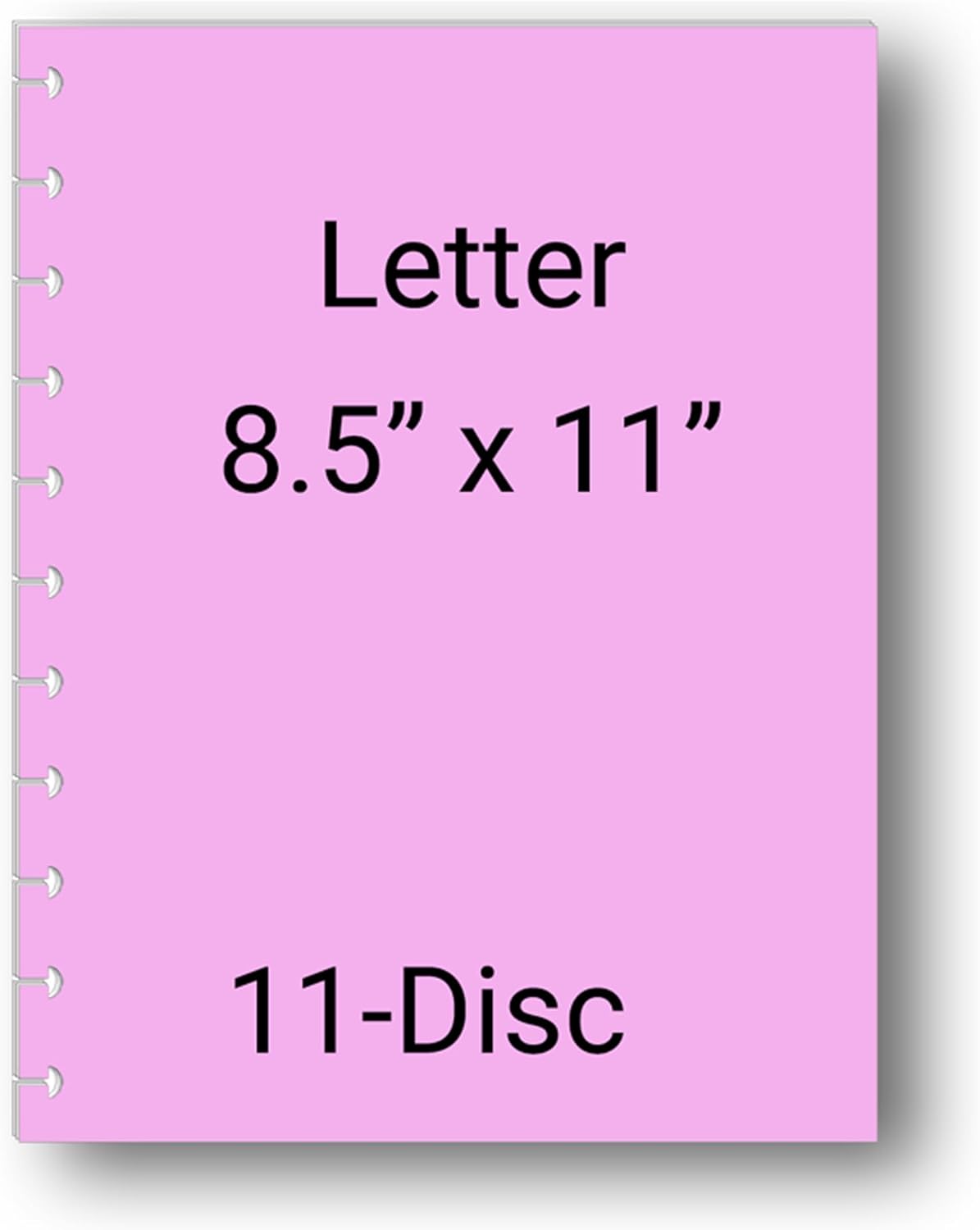 Refillable 11 Disc Discbound Notebook - Letter Size, 75 Sheets, Narrow Ruled PU Leather Vegan PU cover