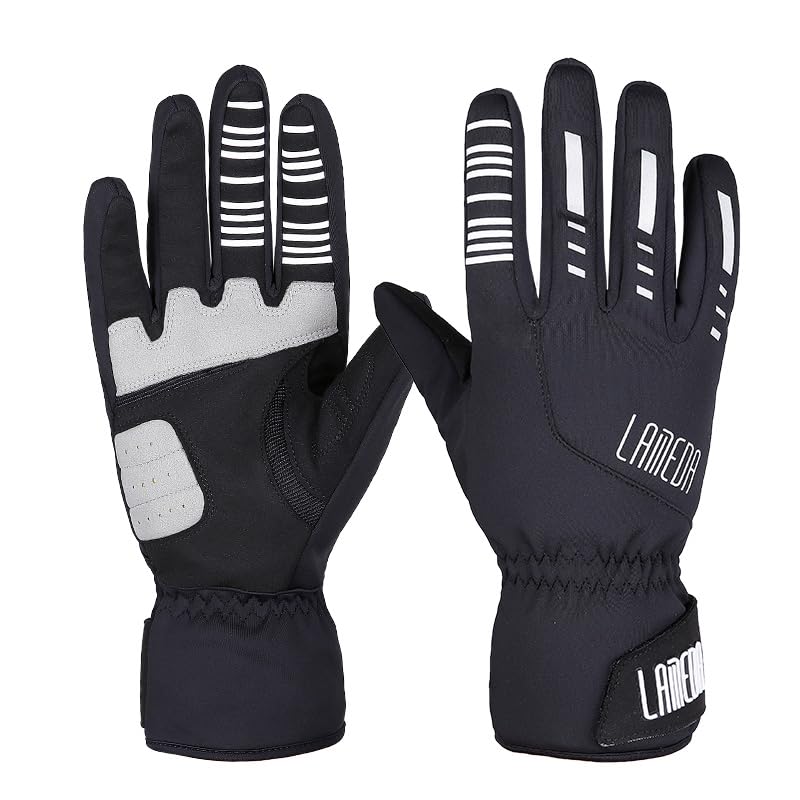 LAMEDA Winter Cycling Gloves Men Women Thermal Fleece Touchscreen Bike Glove Windproof Warm for Mountain Road Bike