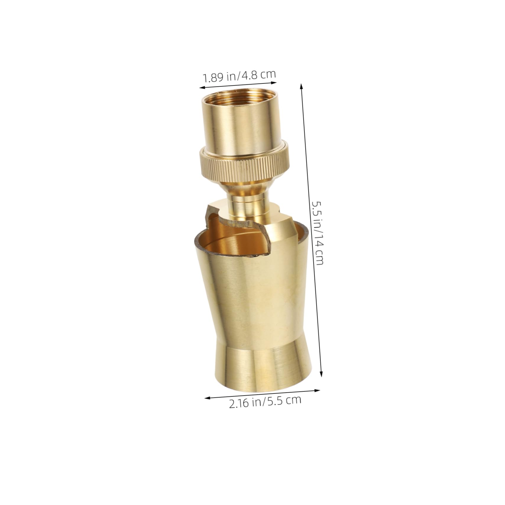 HANABASS Brass Ice Tower Copper Fountain Nozzle Garden Pond Fountain Fan Shaped Water Sprayer