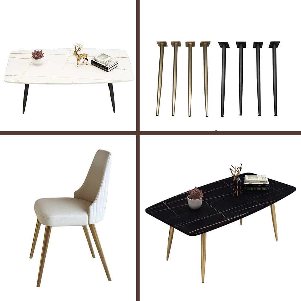 Amazon｜4個セットアイアン テーブル レッグ ブラック/ゴールデン 鉄脚