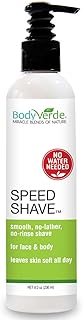 Speed Shave, Waterless Shaving Cream, Dry Shave Gel, All Natural Shave Lotion, No Water Needed, Travel Shaving Cream for Women and Men, Shave Cream & Lotion Leaves Skin Smooth All Day, 8oz