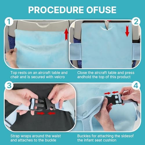 Toddler Airplane Bed, 1-12 Months Old Baby Travel Essentials for Flying, Portable Baby Airplane Bed for Flight, Suitable for Airplanes ﻿ — view 5