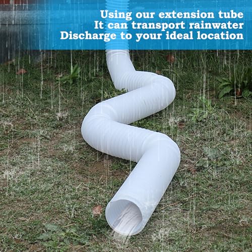 2Pack 6.6ft Extra Flexible Pipe for XRXINGMT 4 inches Downspout Extender Pipe,Inside Diameter 3 inches & Outside Diameter 4 inches,Drain Downspout Extender,Gutter Connector Rainwater Drainage (White) by XRXINGMT - Image 5
