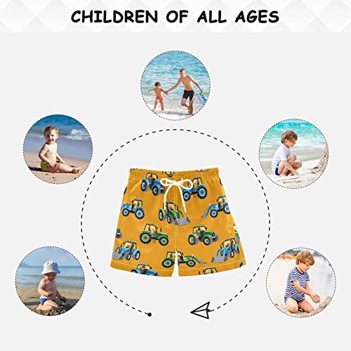 Guoche Boys Swim Trunks Toddler Swim Shorts 2T Tractor Orange Little Boys Bathing Suit Swimsuit Toddler Boy Swimwear #TOP5