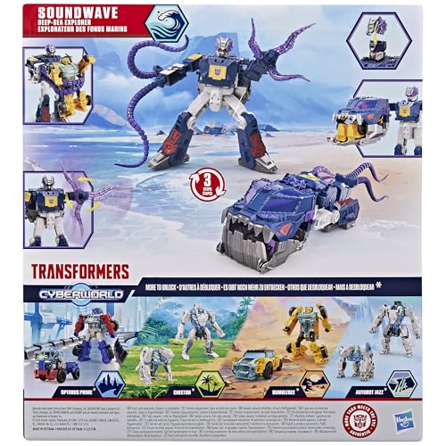 Figurine Explorateur des fonds marins Soundwave de 225 cm conversion rapide au mode sous marin Transformers CYBERWORLD Energon Su - vue 7