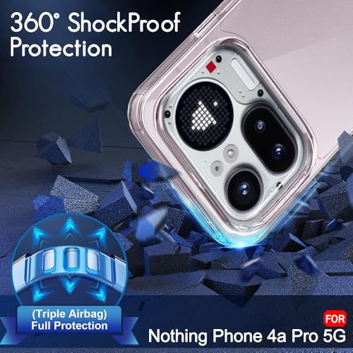 Image of TheGiftKart Ultra-Hybrid Crystal Clear Back Case Cover for Nothing Phone 4a Pro 5G | Shockproof Design | Hard Back Cover Case for Nothing Phone 4a Pro 5G (PC & TPU, Transparent)