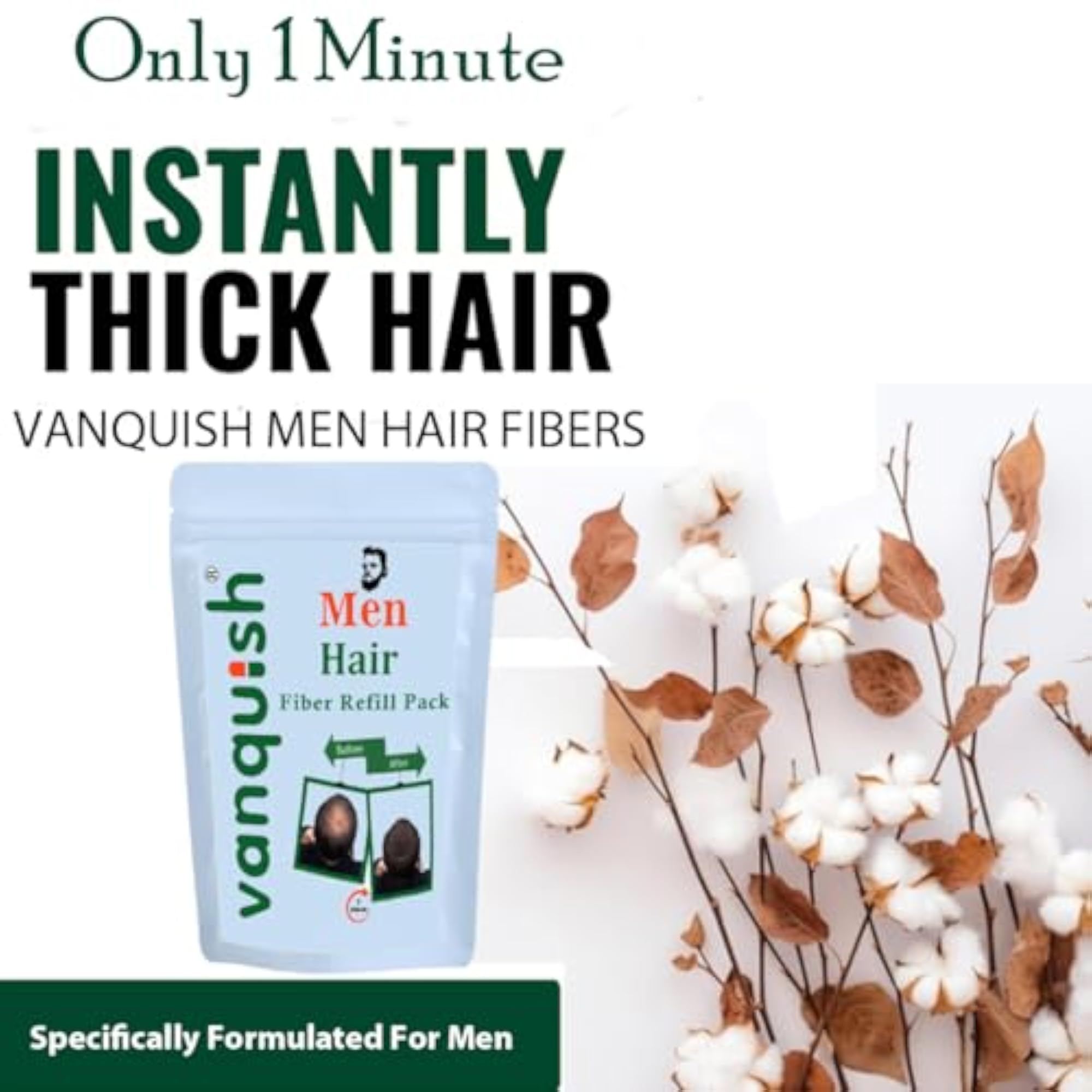 Hair Fibers for Thinning Hair & Bald Spots, Light Brown