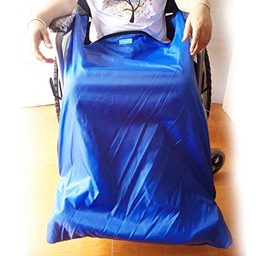 Manta Liviana Para Sillas De Ruedas, Forro Exterior Impermeable A Prueba De Viento Y Forro De Terciopelo Cálido, Con Bolsillos Para Los Pies (Azul),Small