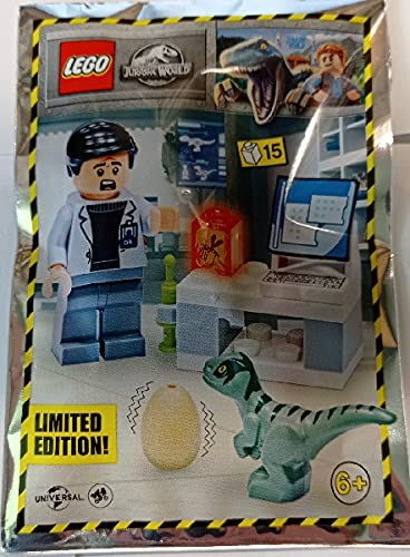 Jurassic World: Dr. Wu Laboratory con Baby Dino e Amber Resin - Lego - Immagine 1