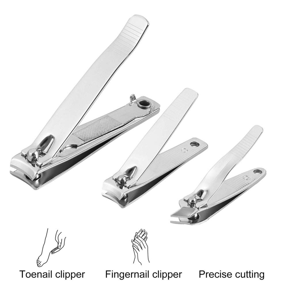 Zehennagelknipser Nagelknipser Nagelknipser, Nagelknipser-Set – 3er-Pack Premium-Edelstahl-Fingernagel-Zehennagelknipser mit scharfer Nagelfeile for Damen und Herren