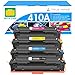 True Image Compatible Toner Cartridge Replacement for HP 410A CF410A CF411A CF412A CF413A Laserjet Pro M477fnw M477fdw M477fdn M452dw M452dn M452nw M477 M452 (Black Cyan Yellow Magenta, 4-Pack)