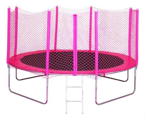 Cama Elástica 3,05 mts Direto de Fabrica Suporta 180 kg - Rosa Pink