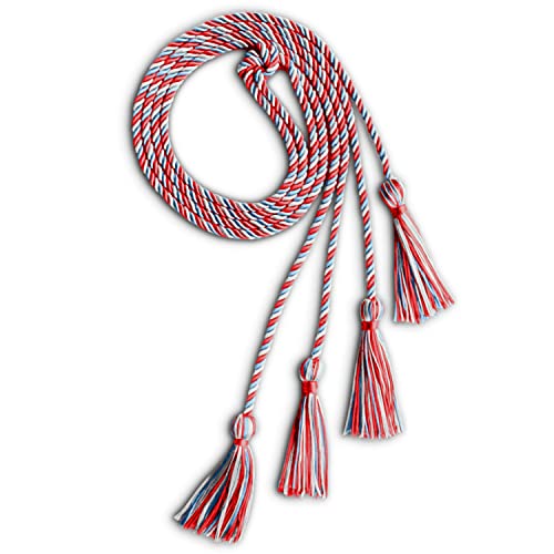 Image of Endea Graduation Double Honor Cord Three-Color (Red /Light Blue /White)