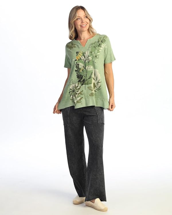 Jess & Jane Notch Neck Top - M138 by Jess & Jane - Image 2