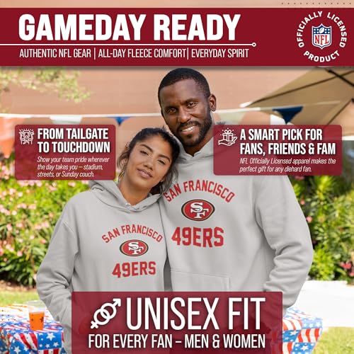Image of Team Fan Apparel NFL Gameday Hoodie Pullover Sweatshirt for Men and Women | Officially licensed NFL Gameday fleece pullover - kangaroo pocket, ribbed cuffs, drawstring hood, unisex fit