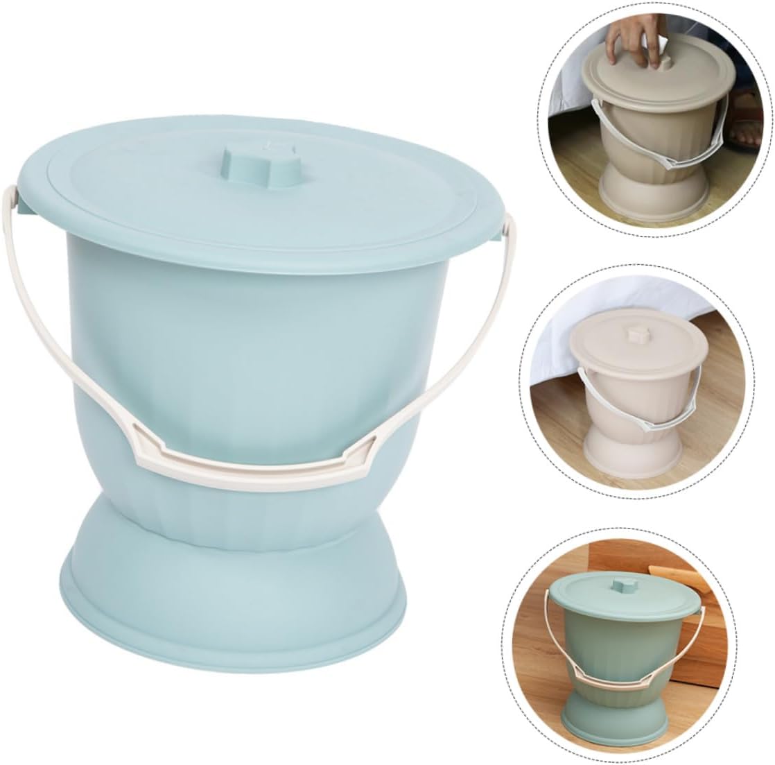 High Base Plastic Urinal Pot Non-Slip Bedpan for Boys and Girls Easy-Clean Potty Training Toilet