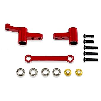 1 Set of Steering Drive Assembly Upgrade for 1/14 Scale Models 14209, 14210, 14211: Metal Steering Assembly with Bearings for RC Cars