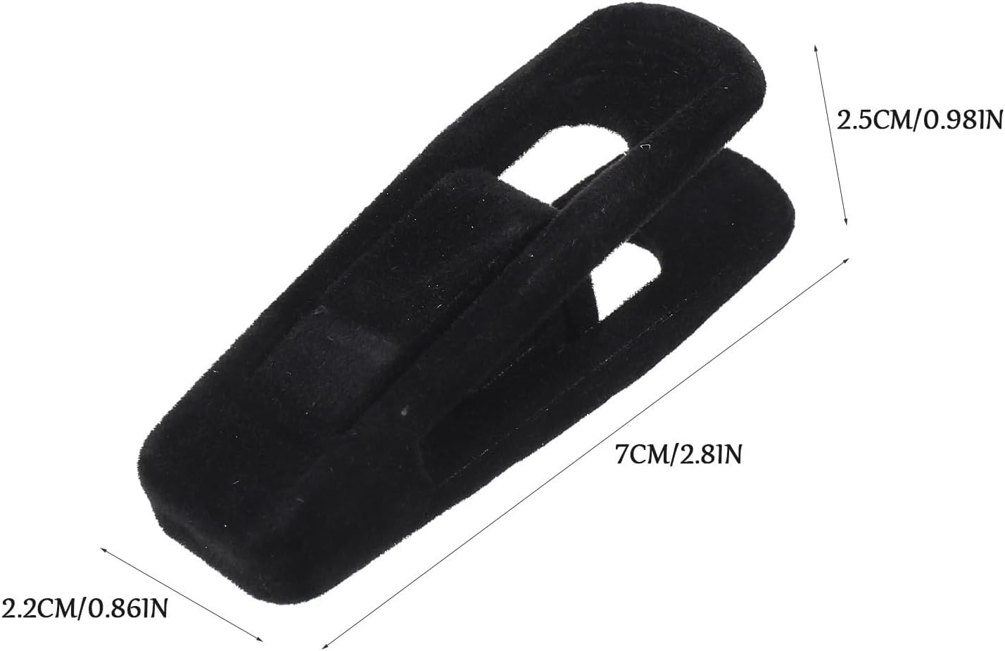 20pcs Black Plastic Hanger Clips for Hats and Skirts, Travel Use image 2