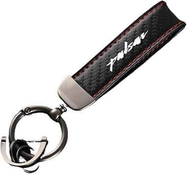 Car&bon Fi&ber Motorcycle Keychain Holder Keyring For B&ajaj P&ulsar 200 NS/200 RS/200 A With Logo AccessoriesStyle B